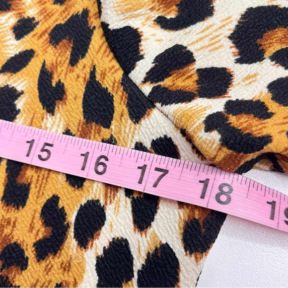 Vintage 90s leopard print crop top Necessary Objects Ady Gluck-Frankel large - Picture 5 of 8